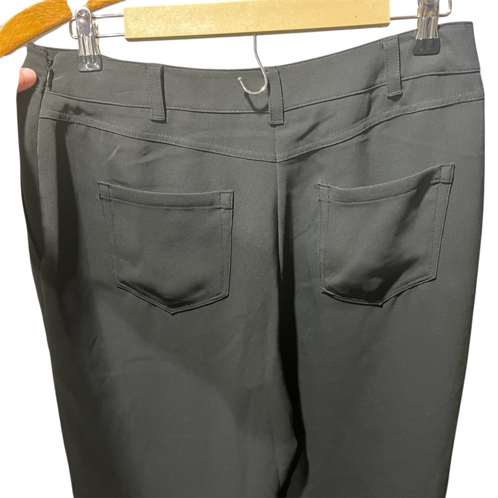 Karl Lagerfeld Black Wide-Leg Pants 8 - Picture 4 of 11